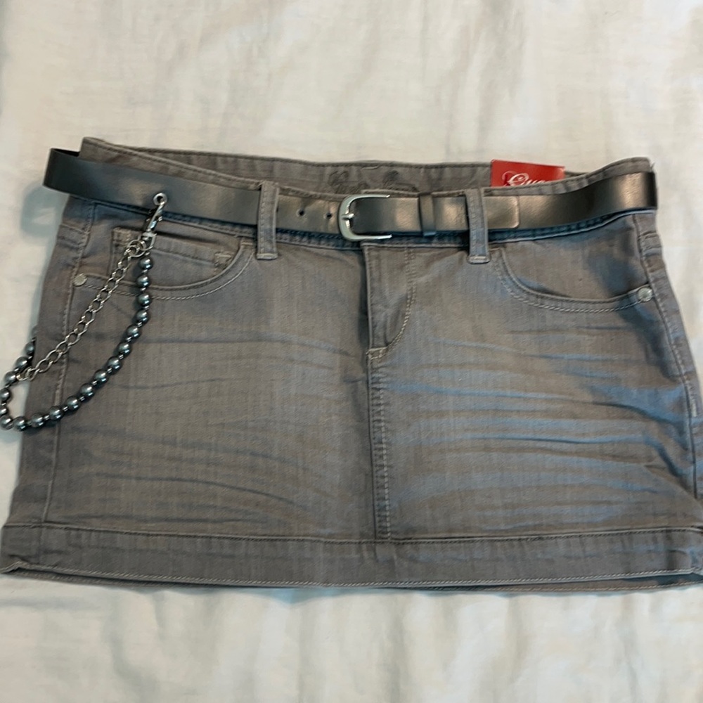 Guess gray Jean skirt
